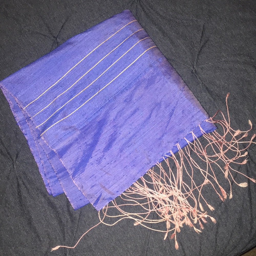 Purple silk scarf